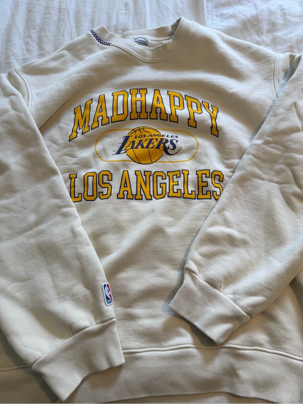 Madhappy Cream Los Angeles Lakers Graphic Crewneck